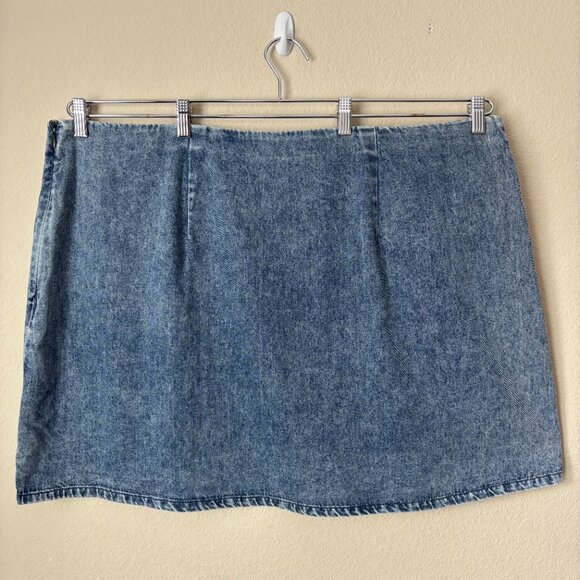 Future Collective 2X Rosette Denim Mini Skirt NEW - Picture 9 of 11